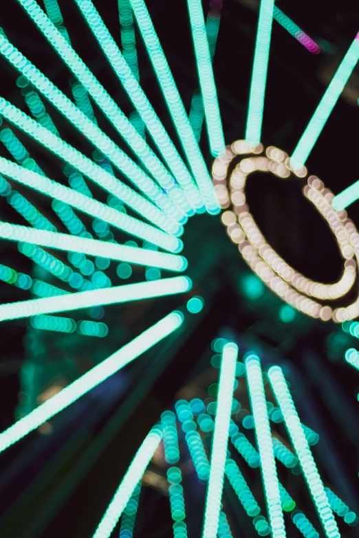 the big wheel that has been lit up green for all to see