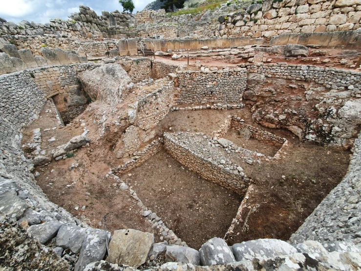 a very old brick structure with many small stones