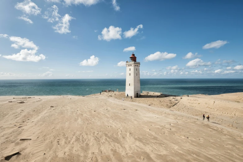 a lighthouse in the middle of nowhere with an ocean view