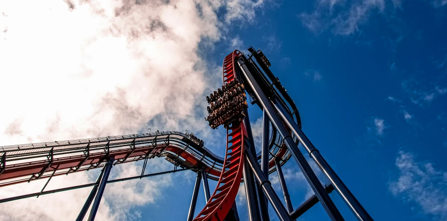 an image of a close up of a roller coaster