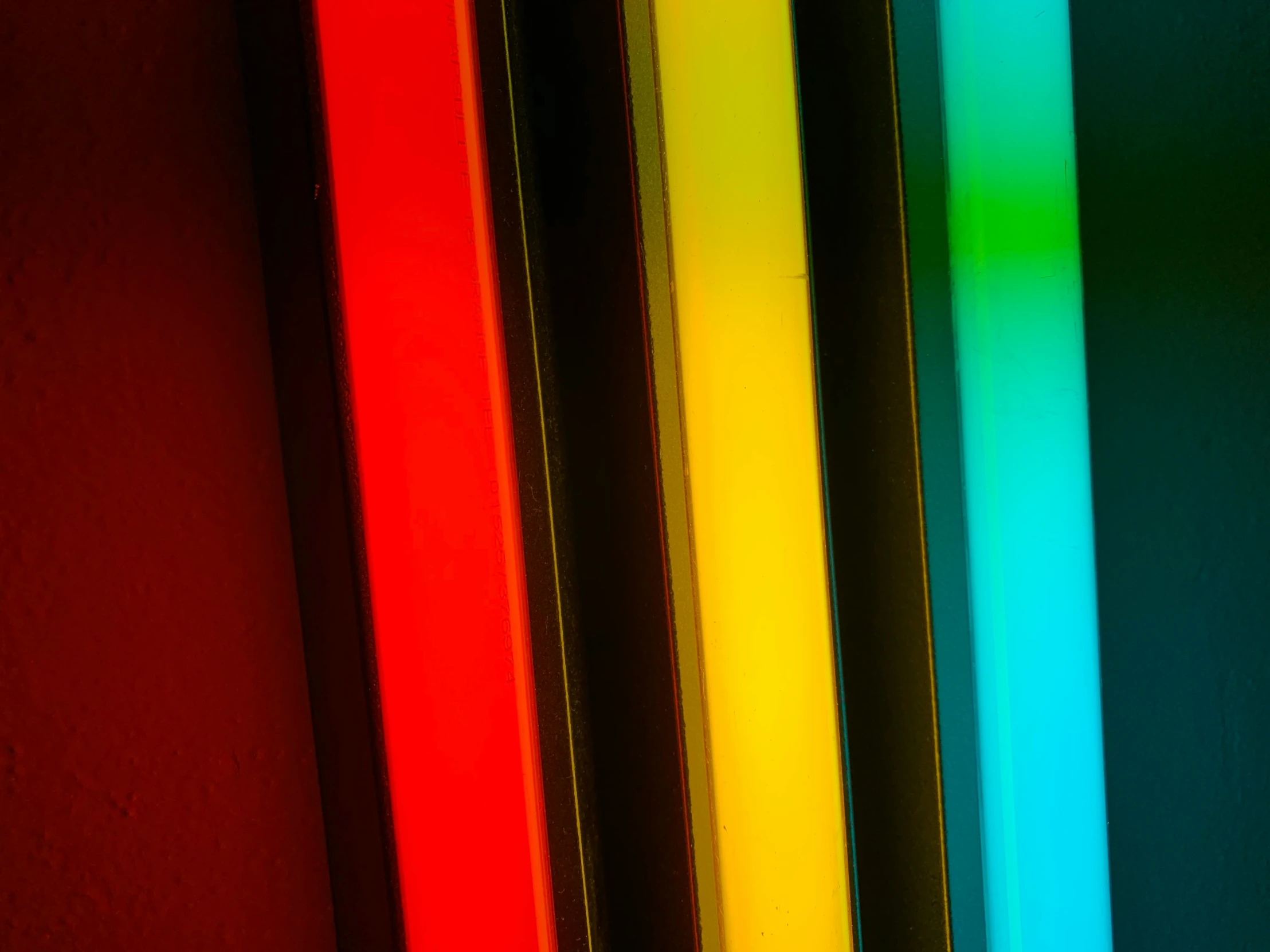 a bright light is seen in different colors