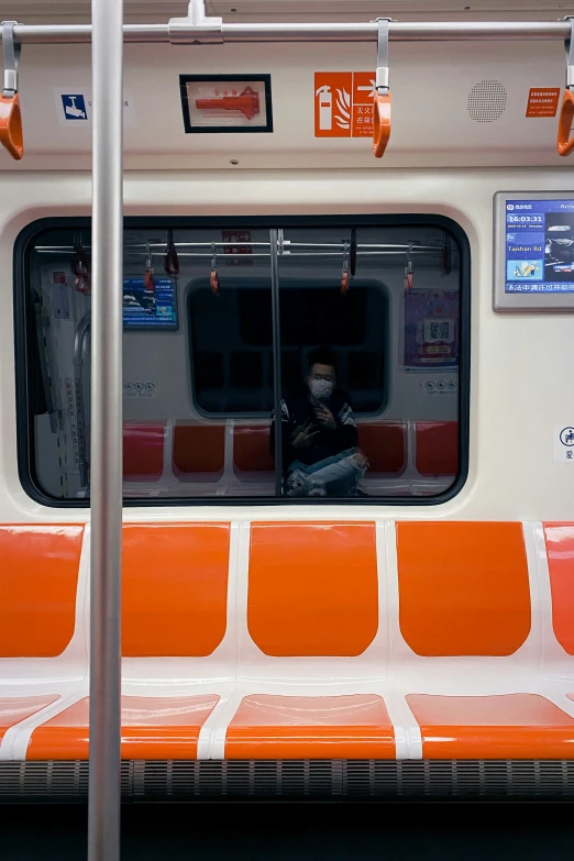 a po of a person inside of a train