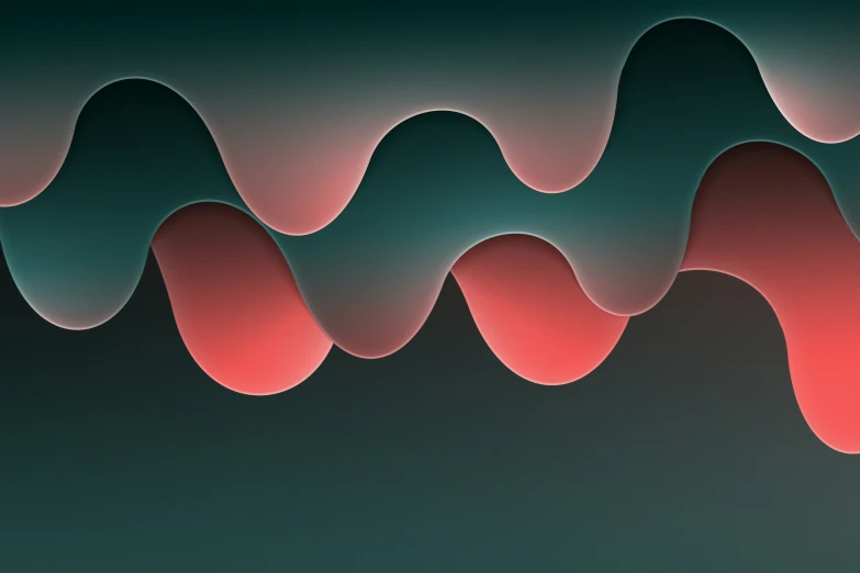 an abstract background, with wavy lines in green and red