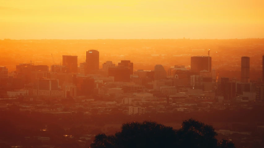 view of a city from an altitude look