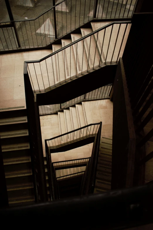 a bunch of steps sitting in an open space