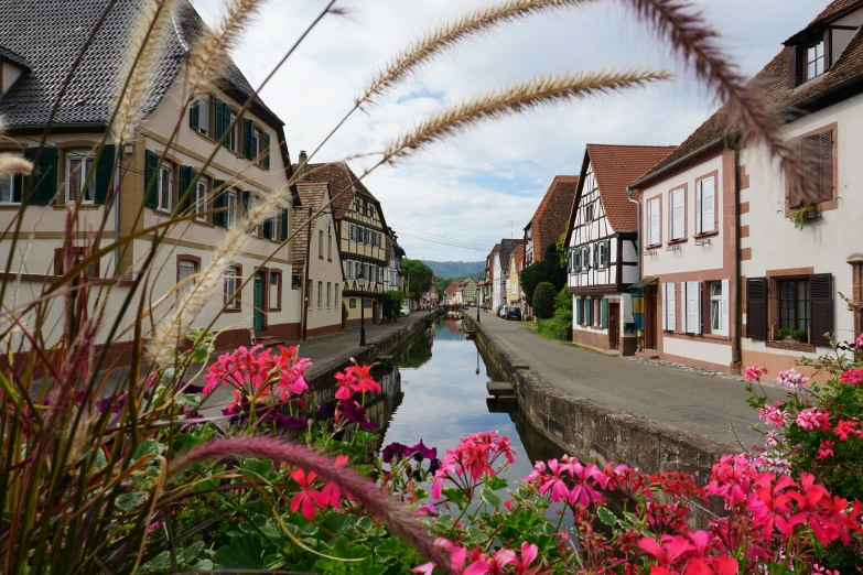 an image of the town canal that runs through it