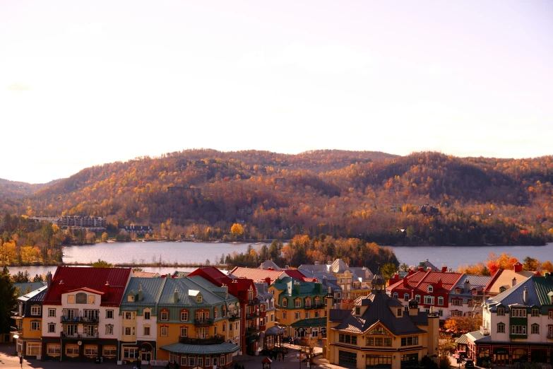 the village is near a river that looks like mountains