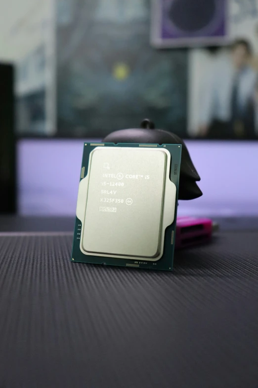 a computer chip sitting on top of a desk