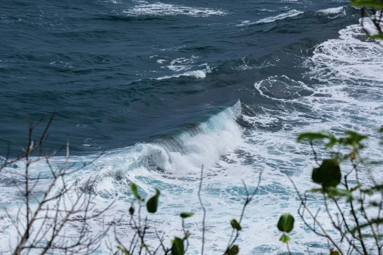 the view out the window to sea from top of a cliff