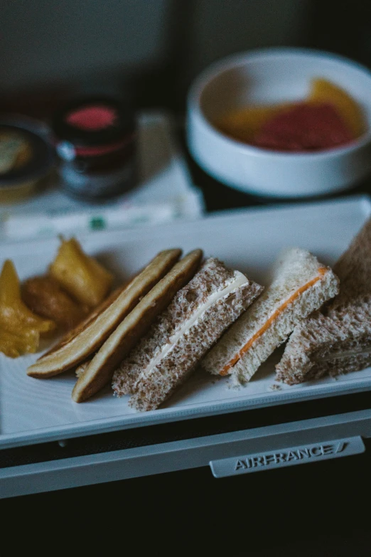 food displayed on serving trays in small dishes