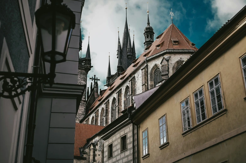 a church in prague is seen on a sunny day