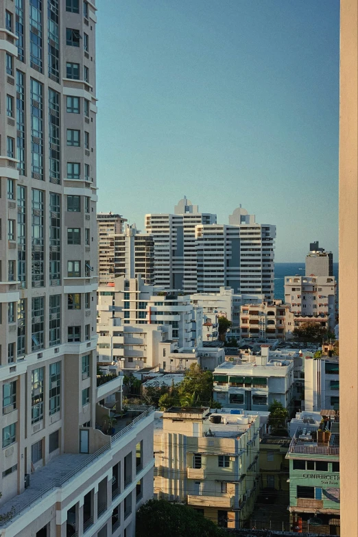 looking out over the city from above