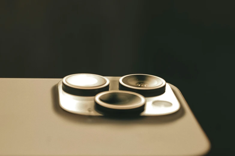 three plates that are sitting on top of a counter