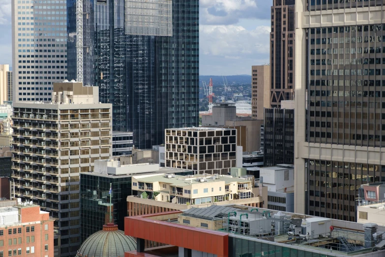 a city with tall buildings surrounded by tall skyscrs