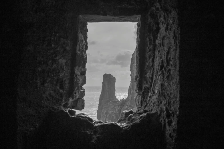 an old door leads out to another small island