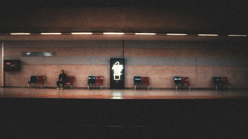 the people are waiting in the bus station