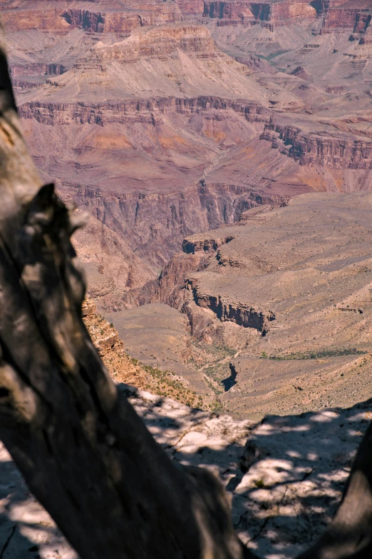 a view from the edge of a canyon looking down at the edge