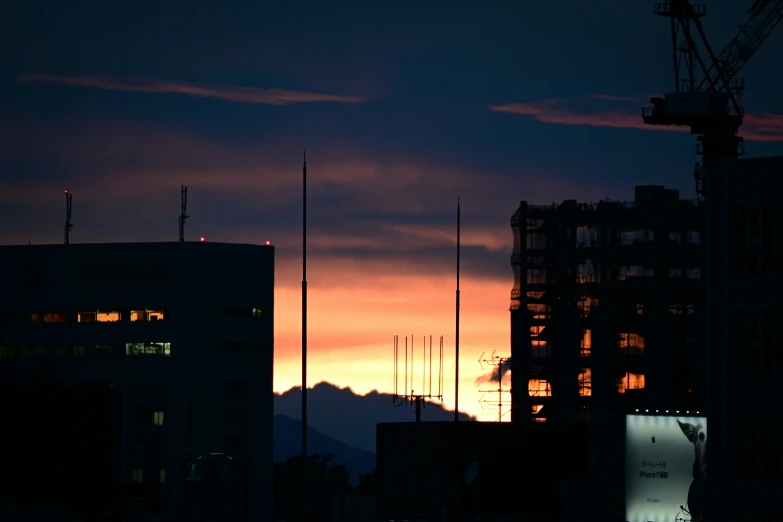 the view from an apartment building at night in the city