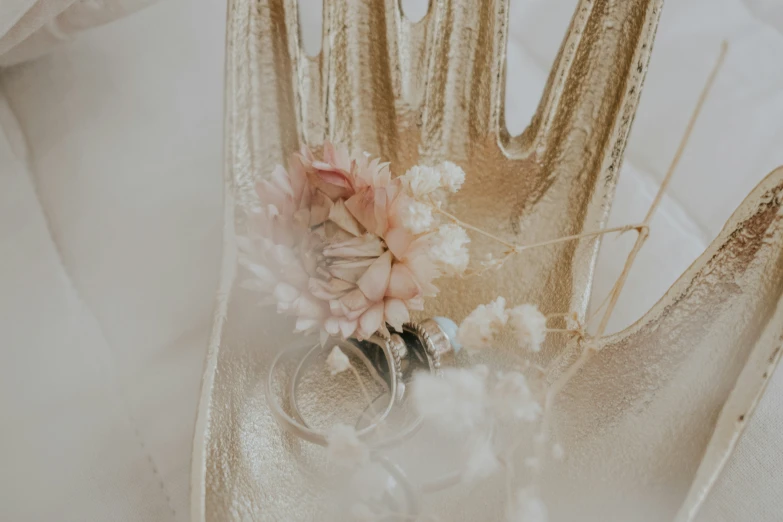 a close up of a pair of scissors with flowers on it