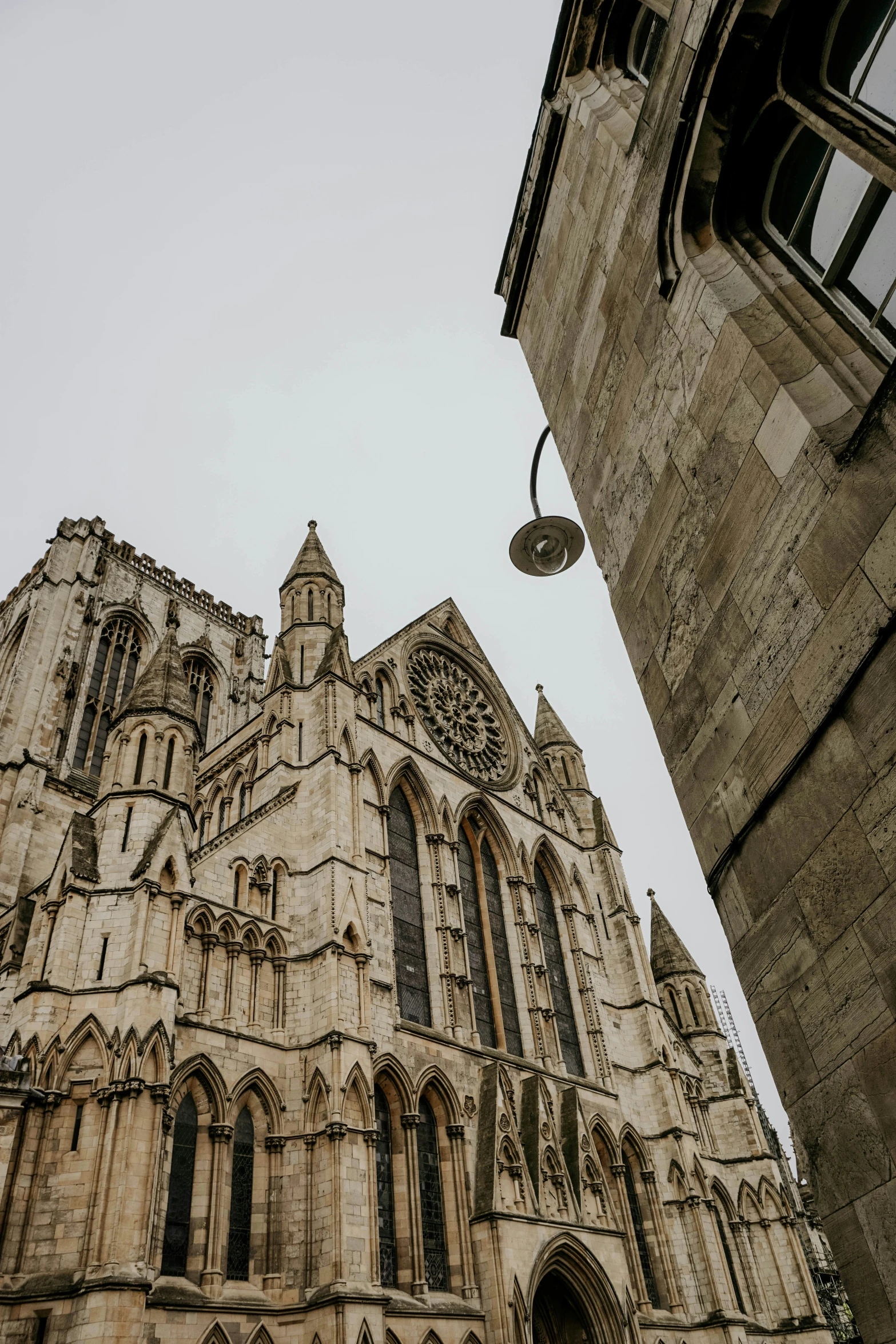 view of a cathedral through some old windows