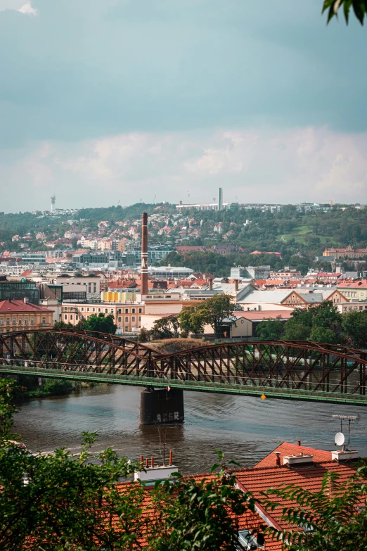 a view of a bridge across a river