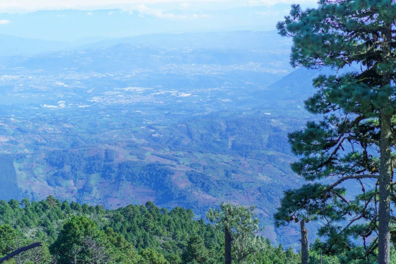 the view from a high point in the mountain