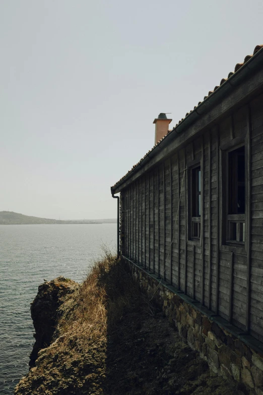 the view from a hut on the cliff