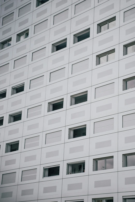 a white building with lines on it