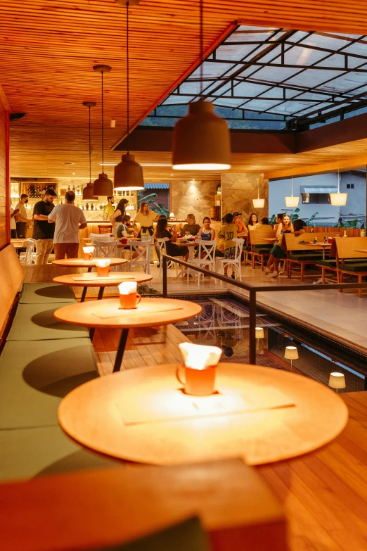 outdoor dining areas at the beach side restaurant