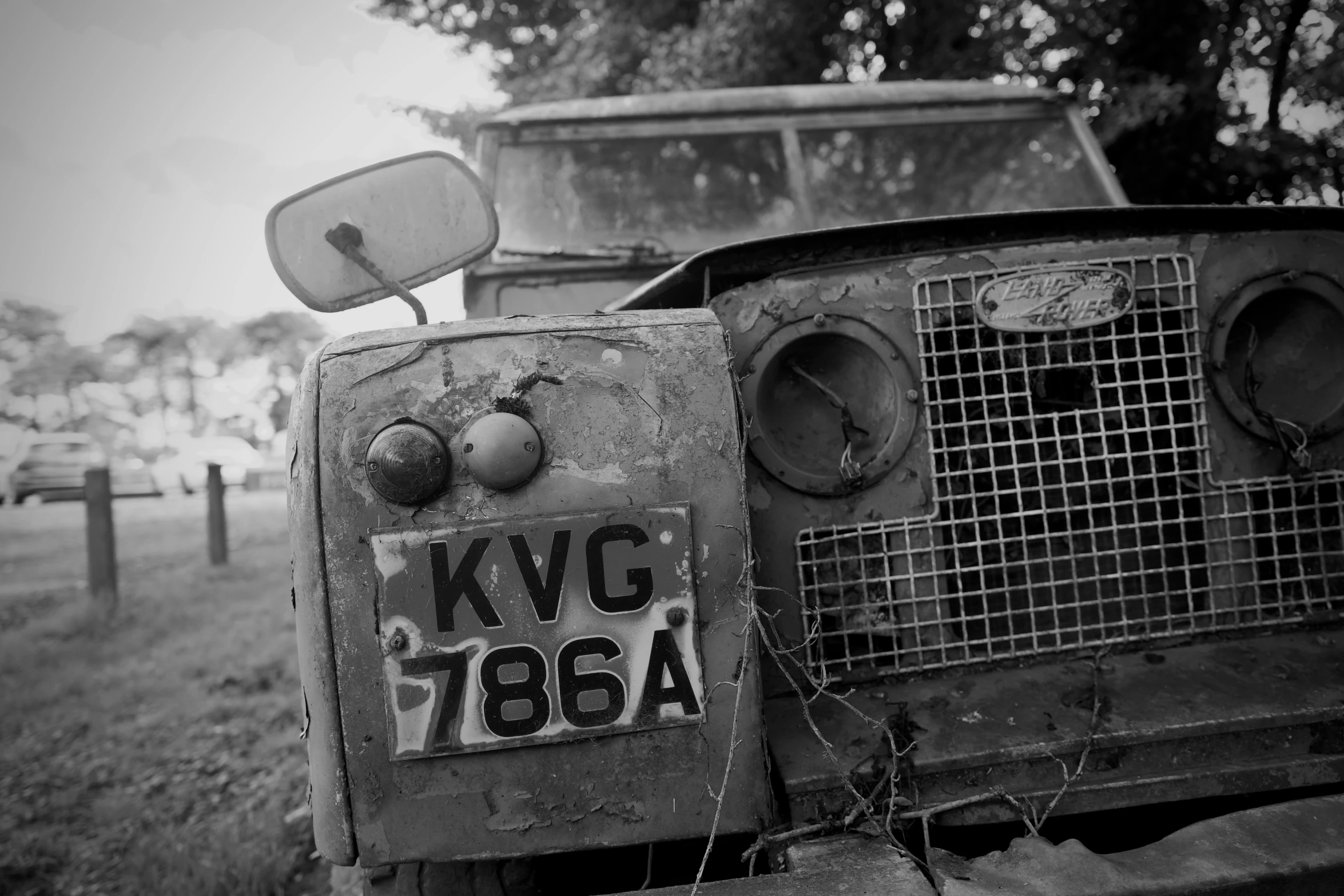 an old, rusty truck that has been left to rot