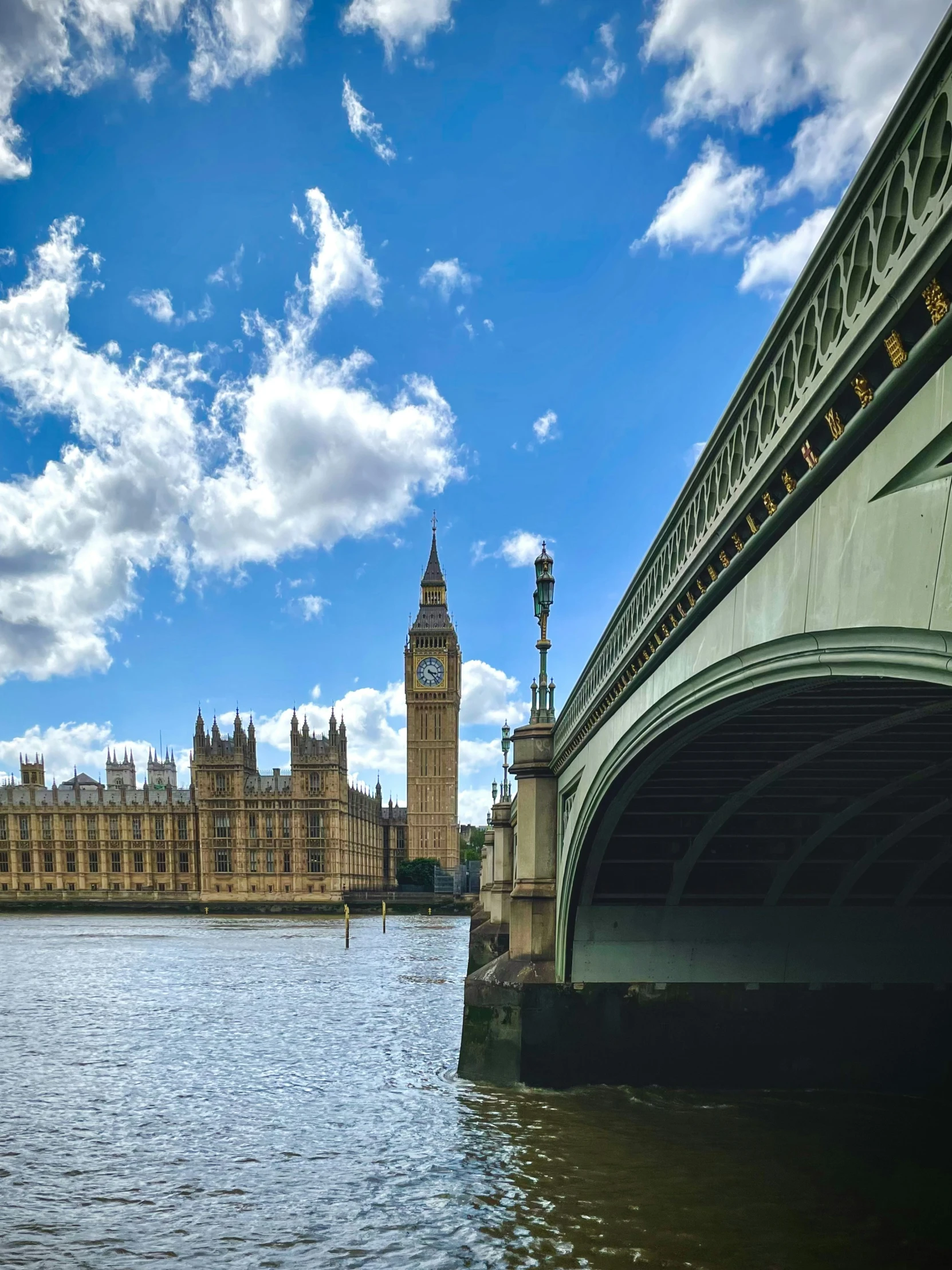 a river and bridge and the parliament building