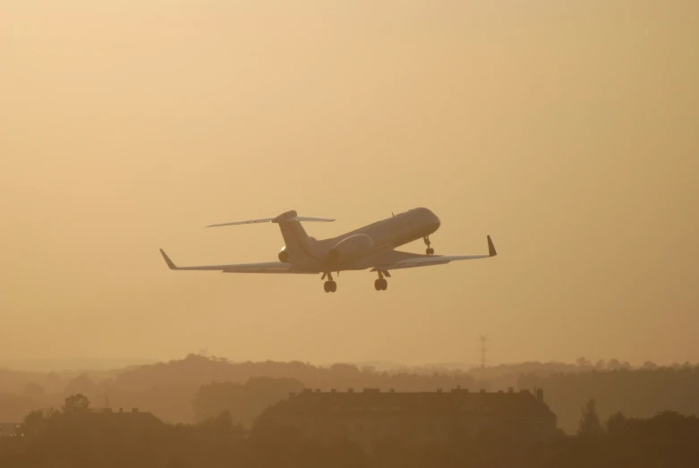 a plane taking off into the air from the runway