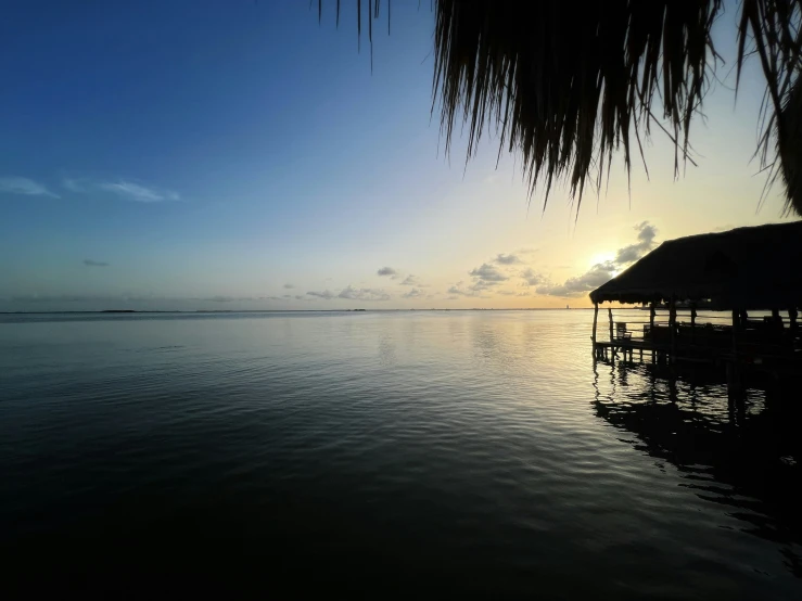 the view of a lagoon during the sunset