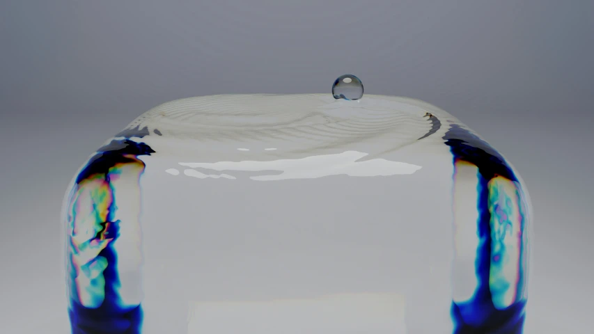 a small vase sitting on top of a white table