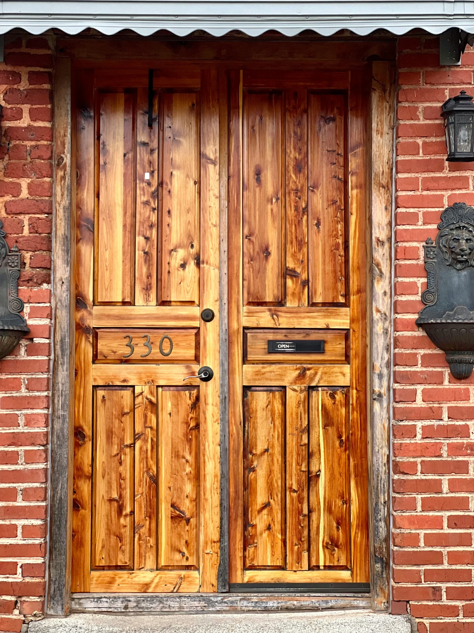 a door of some sort on a building