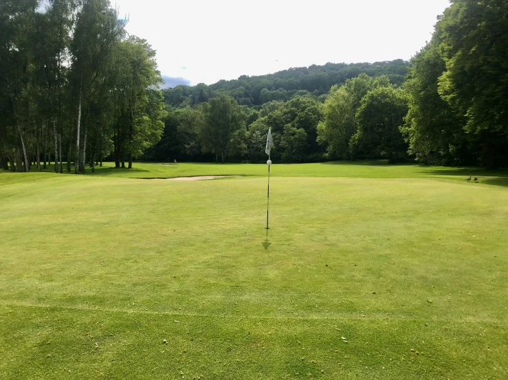 a golf course that has a small tee