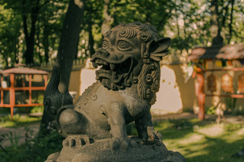 this is an ornate stone sculpture in the park