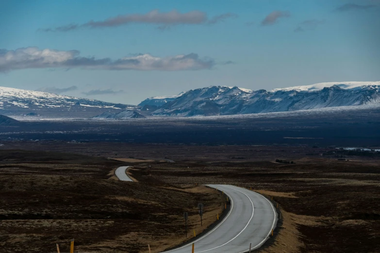 an empty street in the middle of nowhere