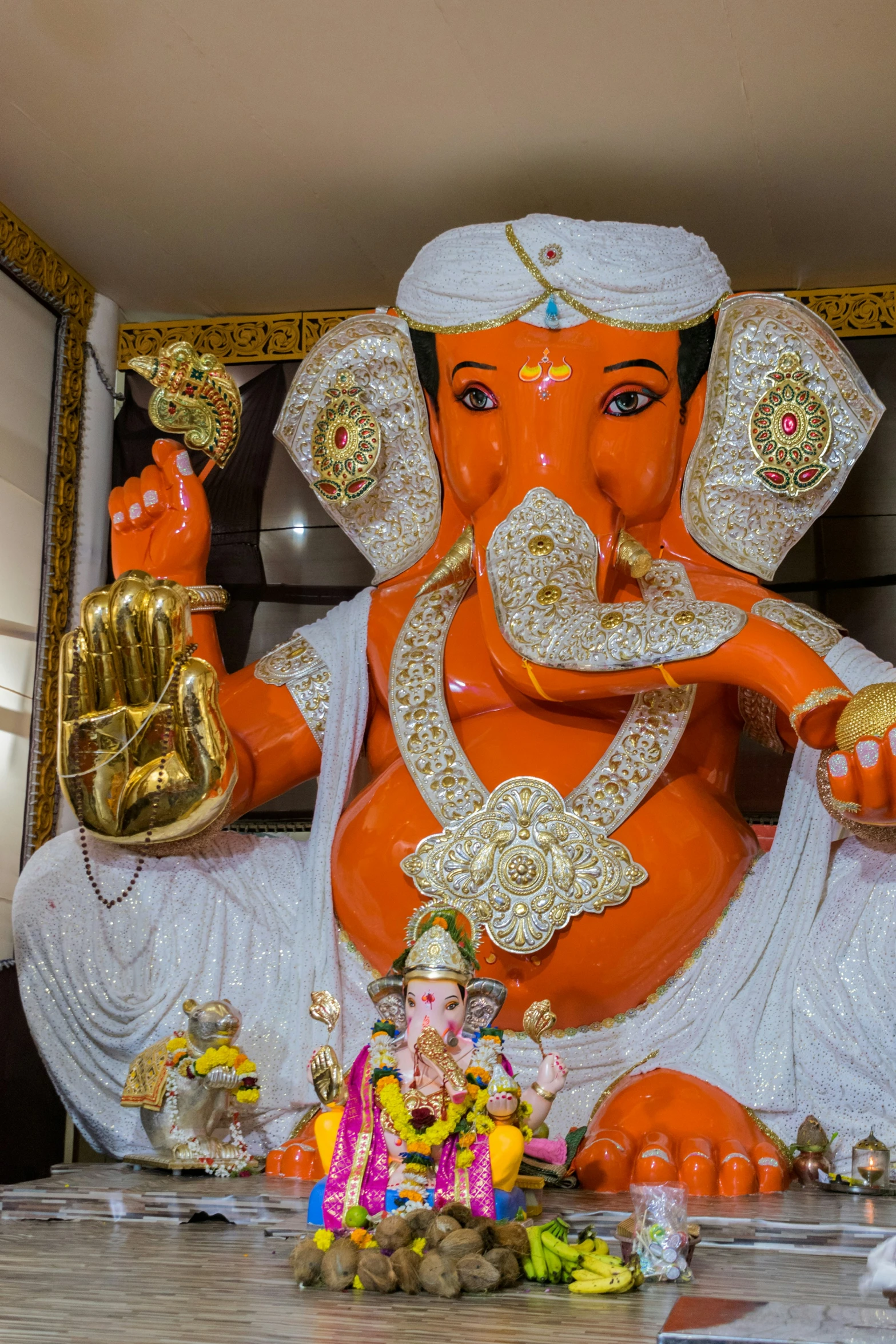 a statue of the hindu god ganeshi in an indian temple