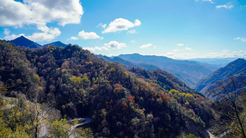 scenic view of the mountains in the blue ridge range