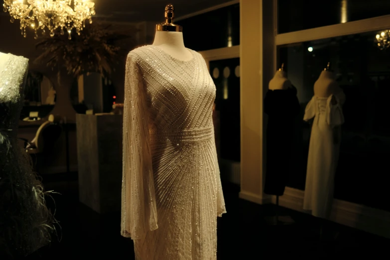 a very chic dress in some kind of display