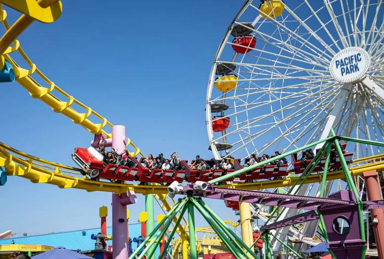 amut park rides and roller coaster in the day