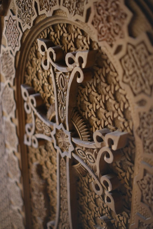 the intricate carving on a wall is beautiful