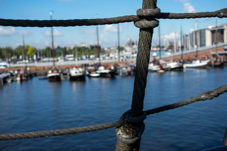 the boats are docked at the dock in the water