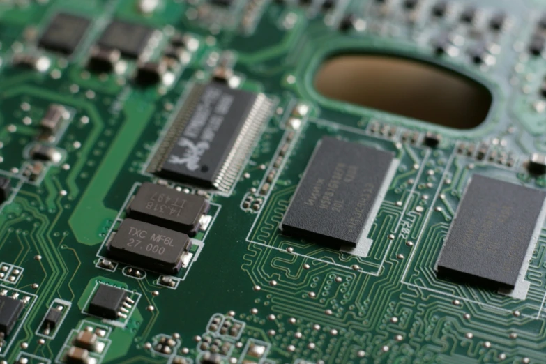 a closeup of the bottom edge of an electronic board