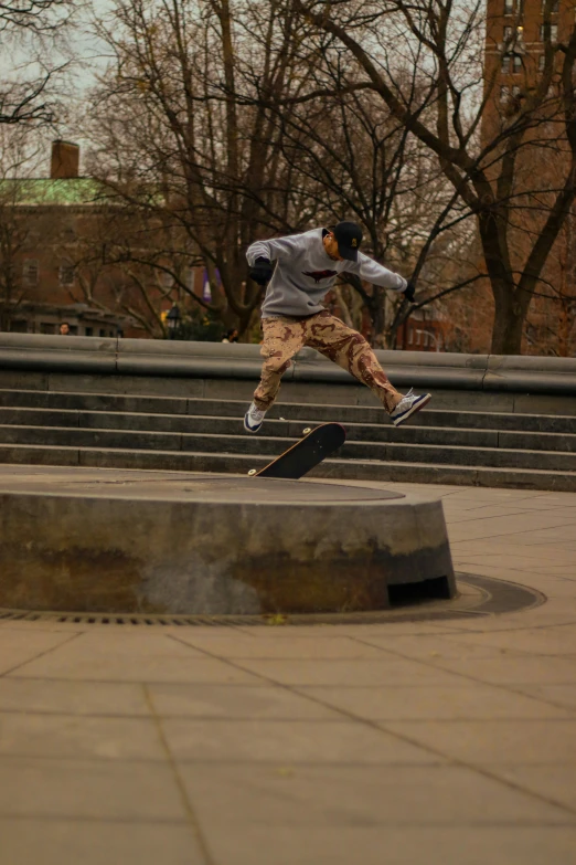 a guy on a skateboard does a trick