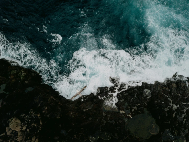 a view from above of a body of water