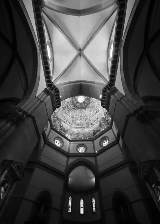 the atrium in a building with a glass ceiling