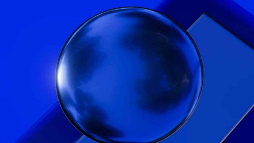 the image is of a circular object with a blue background