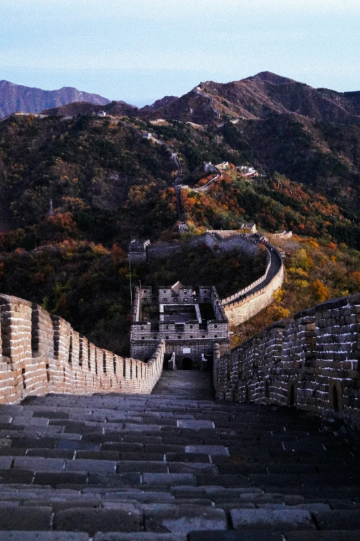 an image of a city with stone steps